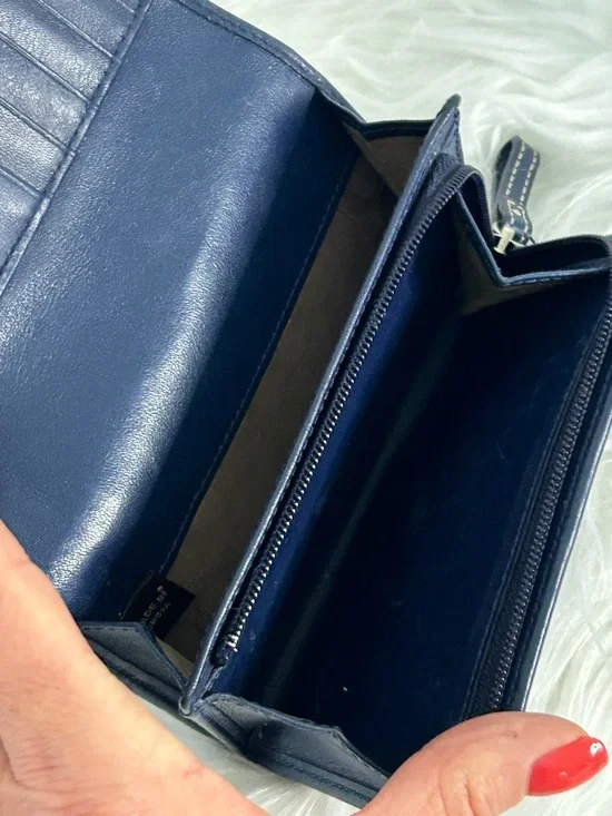 Coach Legacy Blue Leather Wallet USA vintage Clutch Y2K - Picture 10 of 12